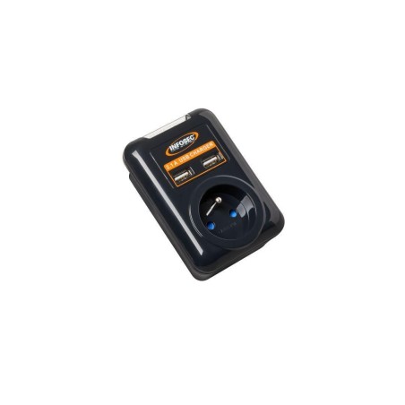 "Secure Your Devices with Infosec 1 French Sockets with Surge Protection - Model 61297"